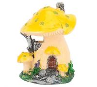 Fdit Estatuas de la casa de la Seta en Miniatura de la casa de Hadas de la Seta para la decoración del Patio del césped del Patio al Aire Libre