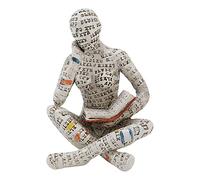 Fdit Estatuilla de Lectura para Mujer, Estatua Creativa de Lectura de Resina para Mujer, Escultura de Arte Abstracto Moderno para Decoración de Hogar y Oficina (G)