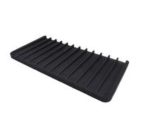 Fdit Estera de Secado de Silicona para Cocina, Tapete de Drenaje de 15,4x7,9 Pulgadas para Platos, Ollas y Salvamanteles con Diseño Antideslizante (BLACK)