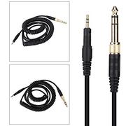 Fdit Estimado Cable de Línea de Auricular de 160 Cm de 160 Cm para ATH M50X M40X M70X Cable de Resistente a la Desgaste para Amantes de la Música Negro