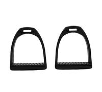 Fdit Estribos de Alta Resistencia, par de Estribos de Plástico ABS con Almohadillas Antideslizantes para Sillas de Montar Occidentales, Accesorios Ecuestres Negros