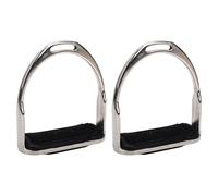 Fdit Estribos para Montar a Caballo, par de Estribos de Goma con Revestimiento de Hierro con Almohadillas Antideslizantes, Accesorios Ecuestres para Sillas de Montar y Entrenamiento