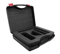 Fdit Estuche de de Viaje Duro Satelital, Caja Protectora Resistente Al Agua para Mini Platos, Cables, Fuente de Alimentación, Interior de Espuma de Doble Capa, Equipos de Fotografía