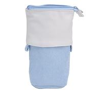 Fdit Estuche para Lápices Transformer Bag, Soporte para Bolígrafo Ajustable, Organizador de Papelería Telescópico, Bolsa de Maquillaje con Bolsillo para Mujeres y Adolescentes (Azul