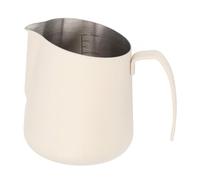 Fdit Exclusiva Jarra para Espumar Leche con Pico Inclinado y Jarra de Leche para Cocinar café Latte Art Al (750ML Beige)