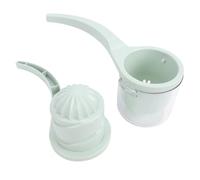 Fdit Exprimidor de Cítricos Manual con Mecanismo Rotatorio para Limón Naranja Lima, Exprimidor Compacto Ahorrador de Trabajo para Frutas (GREEN)