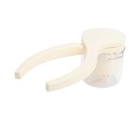 Fdit Exprimidor de Cítricos Manual con Mecanismo Rotatorio para Limón Naranja Lima, Exprimidor Compacto Ahorrador de Trabajo para Frutas (Beige)