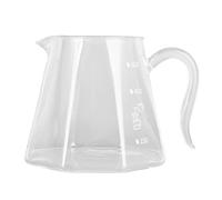 Fdit Exquisita Taza de Vidrio para café con Goteo Manual de 600 Ml con Diseño Octogonal, Mecanismo de Liberación Total, Ergonómico para una Fácil Operación, Transparente para Entusiastas del café