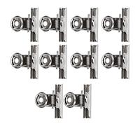 Fdit Extensión de Uñas de Metal Clamp/Holder de Fibra de Vidrio Fibra de Vidrio Herramienta para Arte de Uñas, Clips de 10 Piezas para el Uso del Hogar/salón, Plata