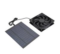 Fdit Extractor de Aire Solar, Ahorro de Energía, Alta Eficiencia para Gallineros Al Aire Libre, Invernaderos, Kit de Ventilador de Panel Solar de 6W para Casas de Mascotas