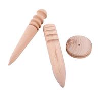 Fdit Fácil de Transportar Alta dureza No se deforma fácilmente en Uso Madera Lisa Bruñidor de Cuero, Bruñidor de Cuero,(3 Each 1 (Bag))