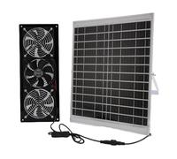 Fdit Fácil Instalación Kit de Apelación de Depreciación Solar con Panel Solar de 25 W, Ventilador de Ventilación Eficiente para Invernaderos, Pollo CO -OPS