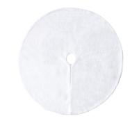 Fdit Falda para árbol de Navidad de Piel Sintética Blanca de 40 Pulgadas, Tela No Tejida, Elegante Base para árbol de Navidad en Blanco Puro para Decoración Navideña, Fiesta, Hogar y (90cm)