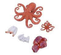 Fdit - Figura de pulpo, juguete educativo realista, modelo de animal marino, juego para el desarrollo y aprendizaje del niño en el hogar y la escuela, material de PVC