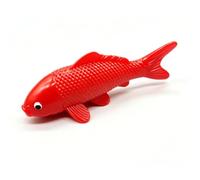 Fdit Figurines de Koi Fish 5 Piezas Decoraciones Artificiales de Peces con Escamas Realistas para Estanque Jardín Interior Exterior Adorno Feng Shui (Rojo)