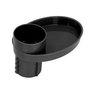 Fdit Fijación Confiable de la Bandeja de Bocadillos para la Estructura Estable de los Portavasos Portátiles para Alimentar Autos (Black)