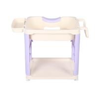 Fdit Fregadero para Lavar el Cabello con Ruedas Universales, Marco Resistente, Diseño Plano, Cómodo Lavabo para champú para Todos los Usuarios, Uso Doméstico (PURPLE)