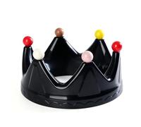 Fdit Frutero en Forma de con Tenedores Integrados, Elegante Bandeja Decorativa de Plástico para Frutas, para Aperitivos, Fiestas, Sala de Estar, Mesa de Comedor, Centro de Mesa (BLACK)