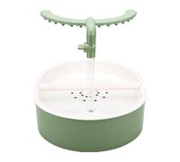 Fdit Fuente para Baño de Aves Automática, Tubo de Lluvia en Forma de U con Válvula de Control de Flujo Ajustable y Percha de PP para Ducha de Periquitos