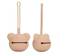 Fdit Funda para Chupete de Silicona, Suave y Duradera, para Recién Nacidos y Niñas, Protege el Chupete, Portátil Fácil de Usar para Viajar, Material de Silicona (Color café)