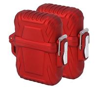 Fdit Funda para Encendedor de Antorcha, Funda para Encendedor Portátil Impermeable IP56 con Cierre de Bloqueo Seguro, para Acampar Al Aire Libre, Senderismo y Viajes (Rojo)