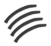 Fdit Funda para Manija de Cochecito con Diseño de Cremallera de Cuero PU, Funda para Reposabrazos de Cochecito de 4 Piezas para una Fácil Instalación, Se Adapta a la Mayoría de los Bebés (BLACK)