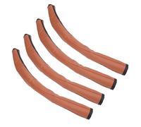 Fdit Funda para Manija de Cochecito con Diseño de Cremallera de Cuero PU, Funda para Reposabrazos de Cochecito de 4 Piezas para una Fácil Instalación, Se Adapta a la Mayoría de los Bebés (BROWN)