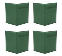 Fdit Funda para pasaporte con bloc organizador de documentos de viaje de piel sintética, impermeable, color liso, estilo europeo y americano, promoción publicitaria para