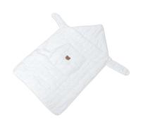 Fdit Funda Portabebés, Funda con Capucha de Diseño Resistente Al Viento con Costuras Reforzadas y Forro Ultrasuave para Envolver a Recién Nacido (Beige con estampado de osos)