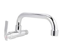 Fdit G1/2in Práctico Estructura de latón Montado en la Pared Grifo de Agua fría Individual Grifo de Agua Mango diseñado ergonómicamente para Uso doméstico en la Cocina(25cm)