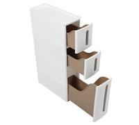 Fdit Gabinete de Almacenamiento para Baño, Organizador de PP de 3 Cajones de Diseño Delgado para Inodoro, Cocina, Lavandería
