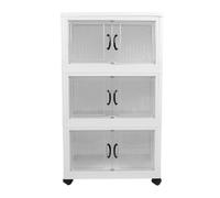 Fdit Gabinete de Almacenamiento Preciso Contenedores de Almacenamiento de Plástico Apilables de Gran Capacidad para Sala de Estar, Hogar, Material Engrosado y Duradero, No Necesita Instalación, para