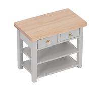 Fdit Gabinete de Casa de Muñecas de Madera de Abedul en Miniatura, Mini Muebles DIY Multifuncionales Simples y Exquisitos Vintage para Decoración de Dormitorio de Casa de Muñecas 1/12 (Gray)