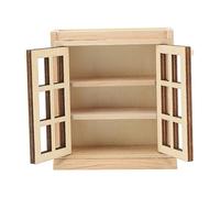 Fdit Gabinete de Pared de Madera de Doble Pared en Miniatura para Casa de Muñecas, Gabinete de Realista a Escala 1/12 para Decoración de Sala de Estar