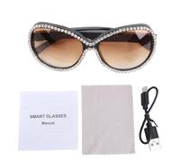 Fdit Gafas de Sol Inteligentes, Gafas Inteligentes Inalámbricas con Control Táctil, de Sol Bluetooth con Micrófonos Duales para Correr Al Aire Libre y Ciclismo