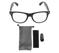 Fdit Gafas Gafas Inteligentes, Gafas de Audio Inalámbricas con Reproducción 7H BT 5.4 Carga Magnética Cancelación de Ruido para Llamadas de Música Lente TAC para PC (Negro Transparente)