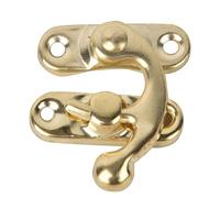 Fdit Gancho de Cerrojo, 30 Piezas Cerradura de Hierro para Joyero con Tornillos 3,2 X 2,8 Cm Ganchos de Repuesto de Plata Amarilla Bronce para Gabinete de Caja de Regalo Tipo (gancho derecho amarillo)