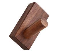 Fdit Gancho de Pared de Madera Ganchos de Madera para Abrigos Montables en la Pared 8 X 3,9 X 3,5 Pulgadas con de Haya de Nogal Negro para Sala de Estar, Dormitorio, Cocina, (nogal negro)