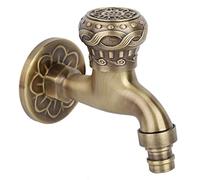 Fdit Grifo de Agua G1/2, Grifo de Pared de Latón para Lavadora con Elegante Manija y Superficie Resistente a Rayones, para Lavandería, Baño y Fregado de piscinas.