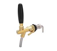 Fdit Grifo de Cerveza Ajustable, Grifo de Cerveza de Cobre con Rosca G5/8 con Cromado 0-100% Control de Flujo para Bares, Hoteles, Restaurantes, Hogar, Oro y Plata (GOLD)
