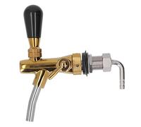 Fdit Grifo de Cerveza, Grifo Dispensador de Cerveza Ajustable de Latón y Acero Inoxidable con Anillo de Sellado de Goma Apto para Alimentos, para Dispensador de, Refrigerador,