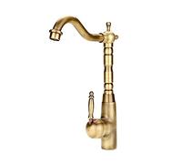 Fdit Grifo de Lavabo Retro, Grifo Monomando de Latón Macizo con Válvula de Cerámica para Lavabo de Baño, Uso de Control de Agua Fría y Caliente