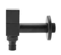 Fdit Grifo para Lavadora de Montaje en Pared, Grifo Cuadrado de Latón Macizo para Agua Fría con Acabado a Prueba de Erosión para Lavadero y Piscina con Fregona (para lavadora de 4 puntos.)