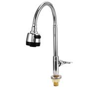 Fdit Grifos para Fregadero de Cocina, Grifo Extraíble de Cobre Giratorio de 360 grados con Fácil Instalación y Diseño a Prueba de óxido, para Fregaderos de Cocina, Baño, (cobre vertical universal)