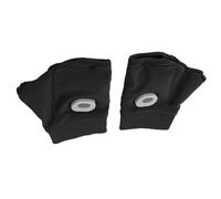 Fdit Guantes Calefactables Eléctricos, Calentador de Manos de Invierno con Calefacción sin Dedos, Recargable por USB, con Pantalla Digital de 3 Niveles de Calor para Montar, Conducir, (Black)