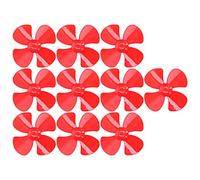 Fdit Hélice de Hoja de de 40 -mm -4 para un Automóvil de Juguete, Accesorios de Reemplazo de 10 Piezas para Modelos de Control Remoto (Rojo)