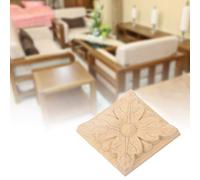 Fdit Hermosas Aplicaciones Talladas 4 Piezas 4 Piezas Desencuitadores de Muebles de Madera de Goma para Puertas Ventanas (estilo 1)