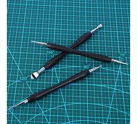 Fdit Herramienta de Impresión de Tallado de 3 Piezas, Juego de Herramientas de Lápiz óptico de Cuchara Artesanal de Cuero con Punta de Cono y Bolígrafo, para Sombras y Tallado No