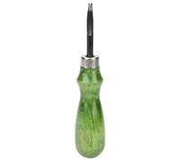 Fdit Herramienta de Manualidades de Cuero de Acero Aleación con Borde Biselante Pulido, Cómodo, Verde, Grosor de 1.4 Mm, para Profesionales de Artesanía de Cuero (1 mm)