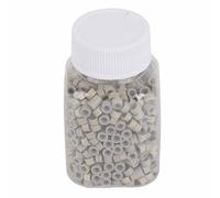 Fdit Herramientas de Extensión de Cabello de 1000 Piezas/botella de Cañón de Silicona de 5 Mm No Detectable Perlas de Molienda para la Extensión del Cabello Humano 5 Colores (Beige Izquierda: BL3Z